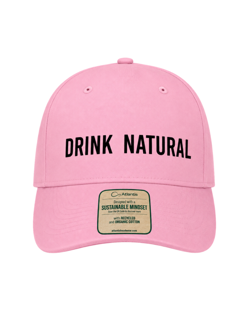 Casquette rose Drink Natural coton