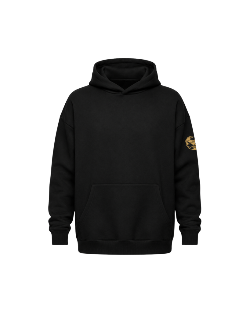 Hoodie noir Caaaaaaat brodé or