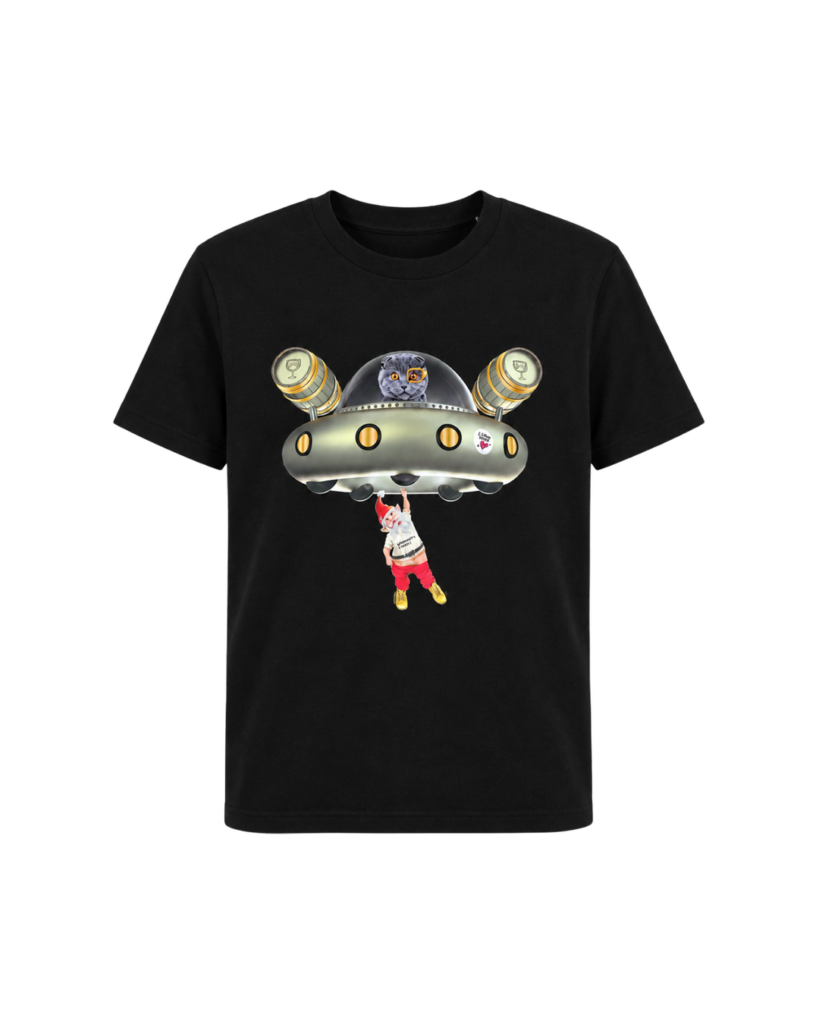 T-shirt noir Cool Caaaaaaat
